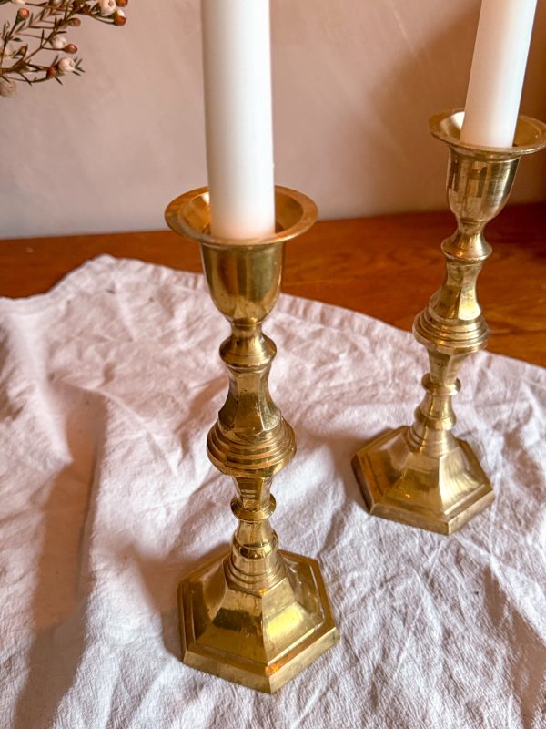 Mässingsljusstake hög modell - Bild 5