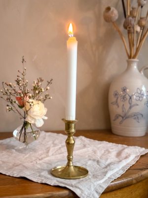Ljusstake i mässing tididgt 1900 tal