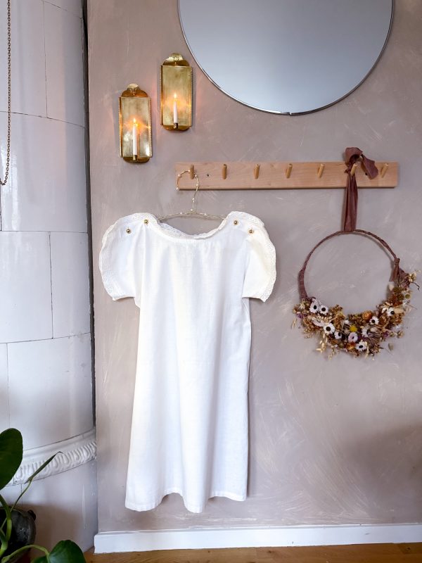 Vintage Barn Nattlinne med spetskrage