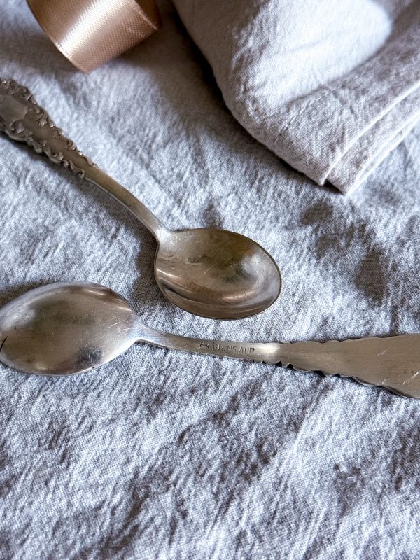 Kaffeskedar dekorerat skaft Nysilver 5st - Bild 4