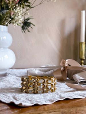 Toledo Guld/Damascene armband vintage