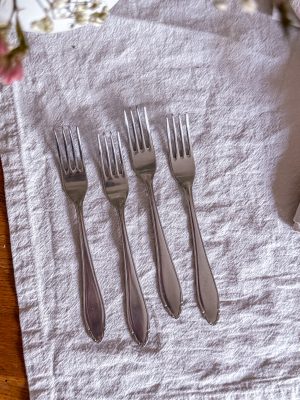 Uppläggningsgafflar rostfritt 4 st