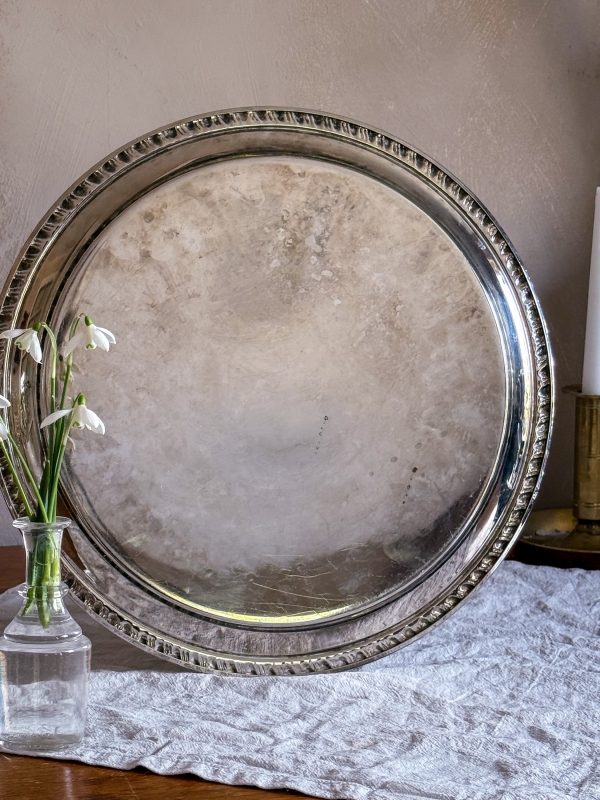 Tapetserad nysilverbricka med William Morris - Bild 3