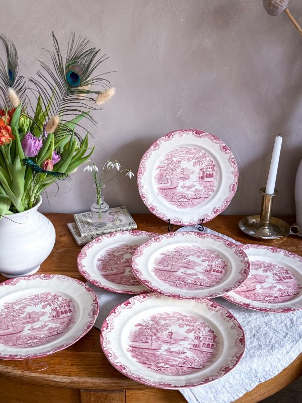 Rörstrand- Bengali Röd Mattallrik 6 st - Bild 2