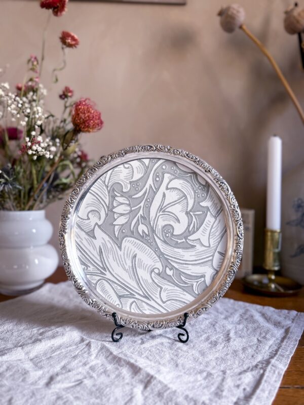 Serveringsbricka nysilver Med William Morris - Bild 2