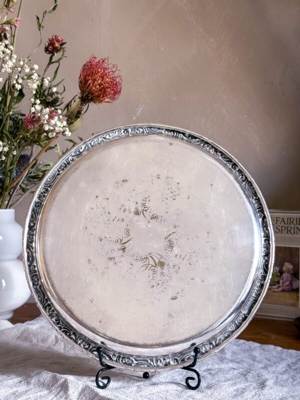 Serveringsbricka nysilver Med William Morris - Bild 5