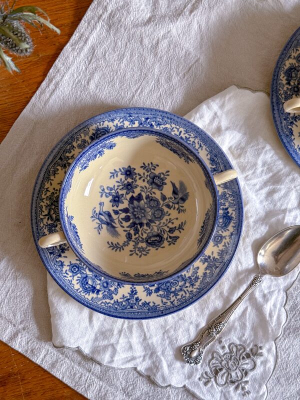 Old Gustavsberg - Blå Fasan Buljongkopp - Bild 6