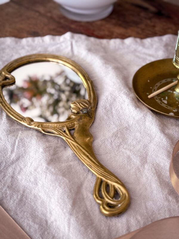 Handspegel i mässing - Jugend/Art Nouveau - Bild 3