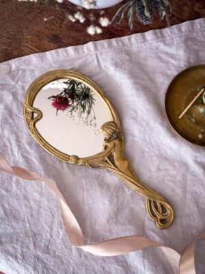 Handspegel i mässing - Jugend/Art Nouveau